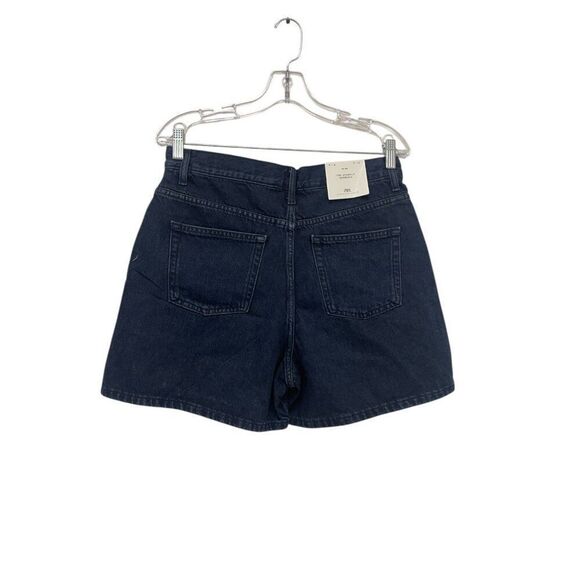 Zara Women Sparkly Bermuda Jean Shorts UK 38 US 6 Blue Denim 0943/246 NWT - Picture 3 of 11